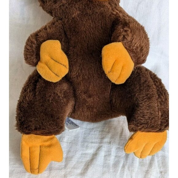 Elka Toys Plush Monkey New York  Stuffed Animal Clasp Hands Old Sad Lonely Vtg - Picture 6 of 16